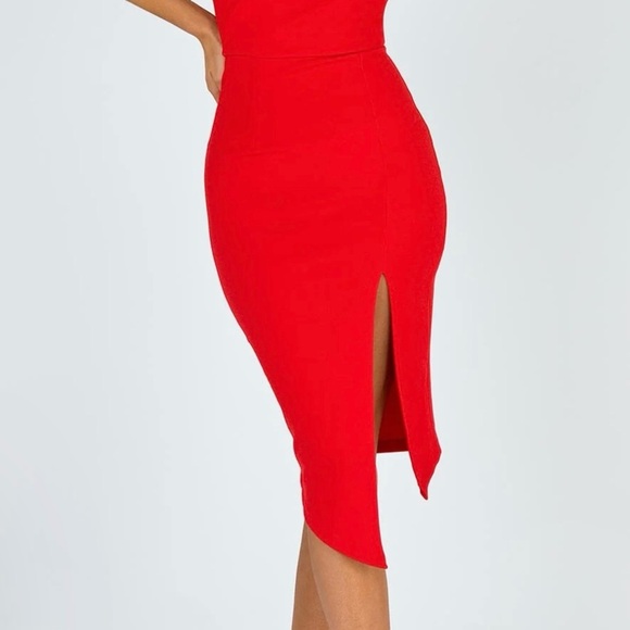 Princess Polly One-Shoulder Red Dress – Size US 6 (AU 10, EU 38) asymmetrical - Picture 6 of 8